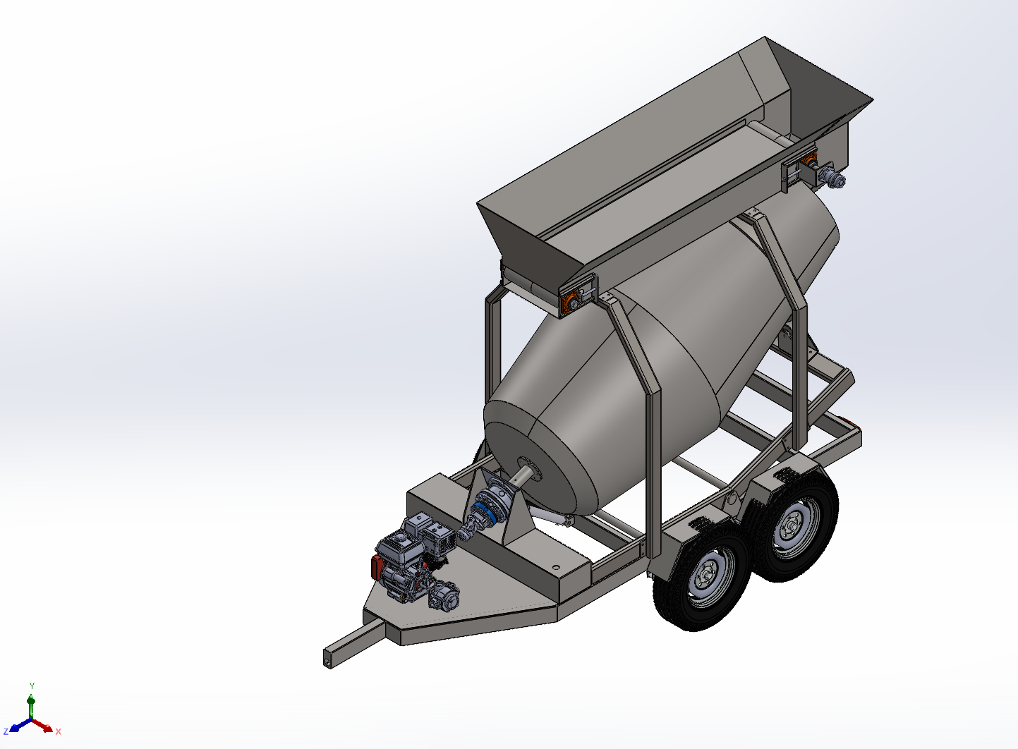 移动式混凝土搅拌机结构